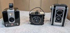 Vintage Kodak Camera Lot of 3 Working Shutters Brownie Hawkeye Duaflex II Baby S