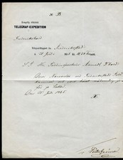 Norvège 1855 Rare Ancien Formulaire De Télégramme Frederiksstad (GA0431