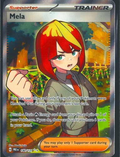 Mela 140/131 Holo Ultra Rare Prismatic Evolutions Pokemon Near Mint