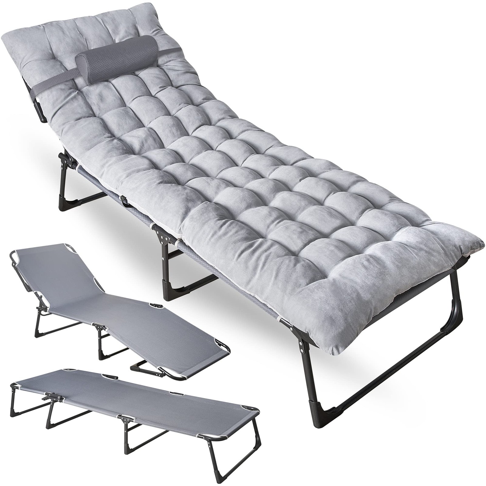 Раскладной матрас для детской кроватки ZONETECH с регулировкой в 4 положениях, TA0019 - Серый