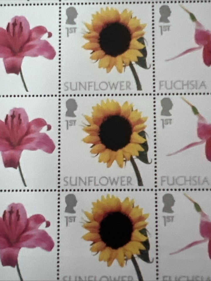 10x Sheets Of First Class X25 Flowers Stamps | eBay UK