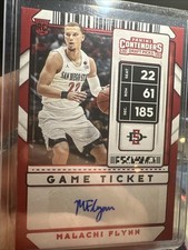 2020-21 Contenders Draft Pick Variations Game Ticket Red #97 Malachi Flynn Auto