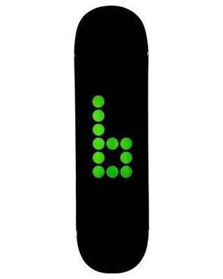 BRAILLE Skateboards BLACK /GREEN B Deck 7.75'' Skateboard Deck Braille 7,75+ GRIP