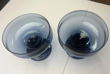 Libbey Dusky Blue Connoisseur Champagne Coupes Glasses set of 2