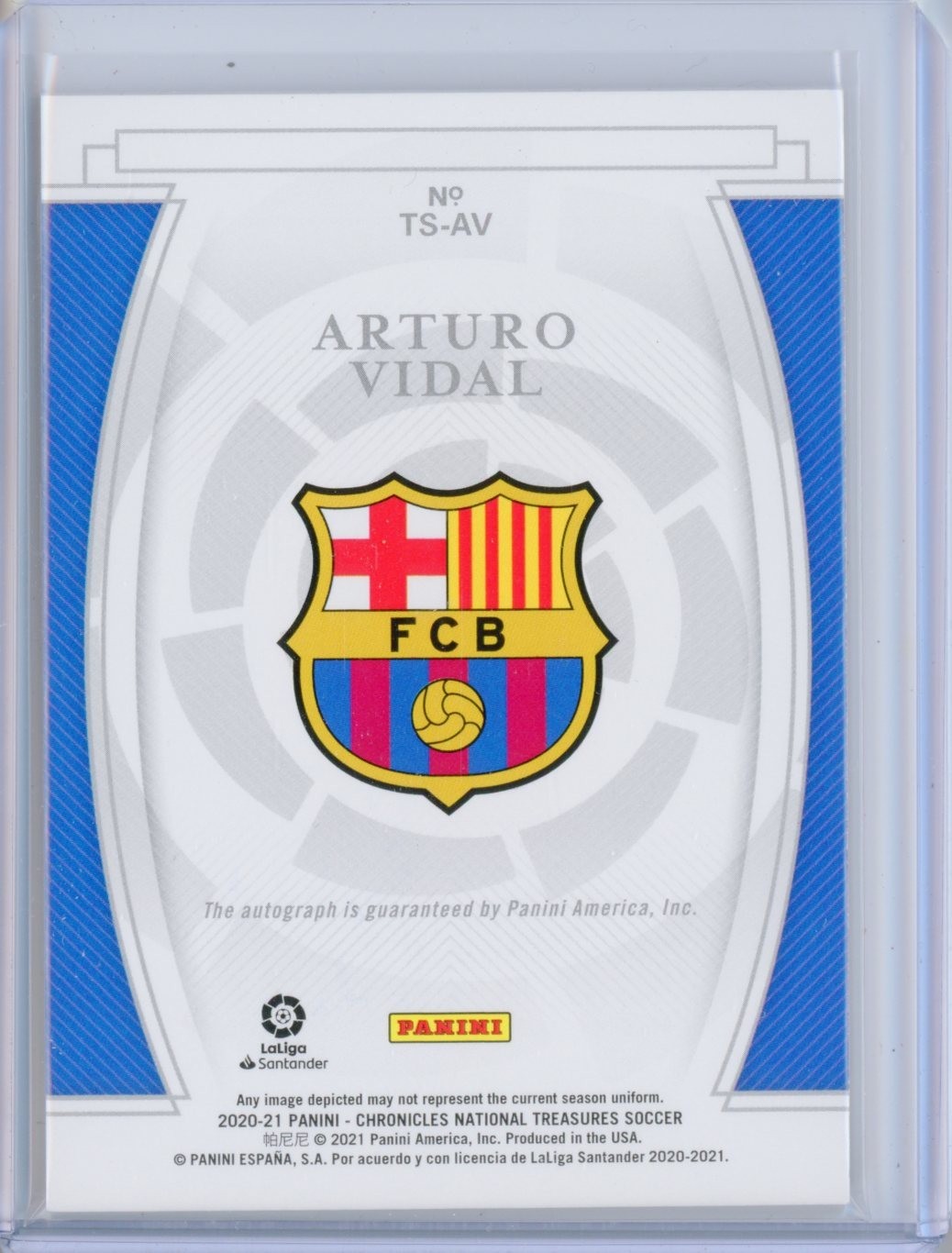 2019-20 Panini Chronicles ARTURO VIDAL National Treasures AUTO Autograph 436/500 view 2