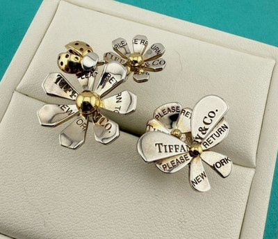 Tiffany & Co. Return To 925 Silber/18k RTT LoveBugs ClusterRing S4 (Neu)