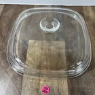 Vintage Pyrex Clear Glass Casserole Lid #A12C  10.25 “ No Chips #JB206