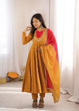 GOWN SALWAR KAMEEZ PAKISTANI INDIAN WEDDING PARTY WEAR DRESS BOLLYWOOD SUIT NEW