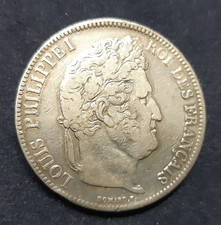 W0RLD COINS -France Silver 5 Franc  1838-K   Great  Condition  Km-749.7