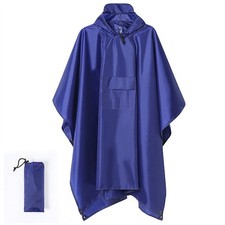 Image of Rain Poncho With Pockets, Lightweight And Reusable, For Hiking And Portability