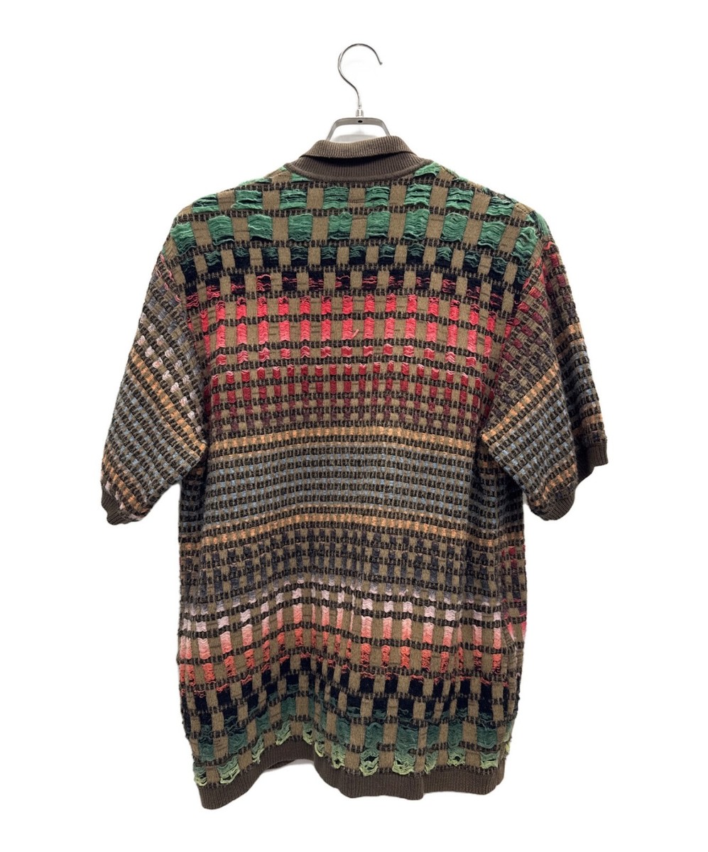 Supreme Gradient Grid Zip Up Polo Multicolor - Large
