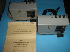 VINTAGE SET OF 2 INTERCOMMUNICATION INTERCOM STATION ARMY LS 147F/Fi, W/ MANUALS