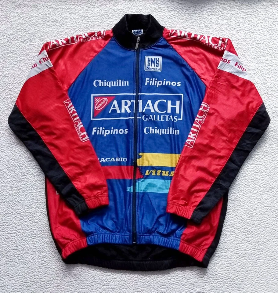 RARE VTG 1995 ARTIACH Chiquilin Team Santini Thermal Winter Cycling Jacket — XL - Image 4 of 4