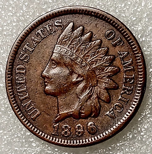 1896 Indian Head Cent - XF - Bold Liberty, Partial Diamonds Free Ship