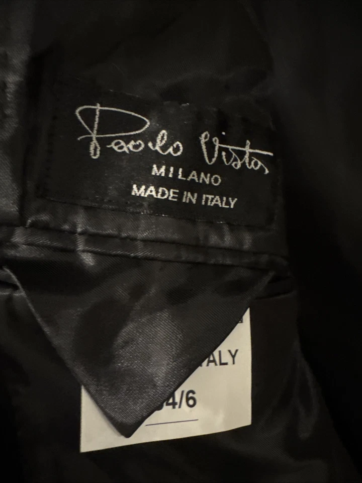 Abrigo de lana y cachemir Paolo Visto Milano talla 54 forrado en negro Foto 2 de 4