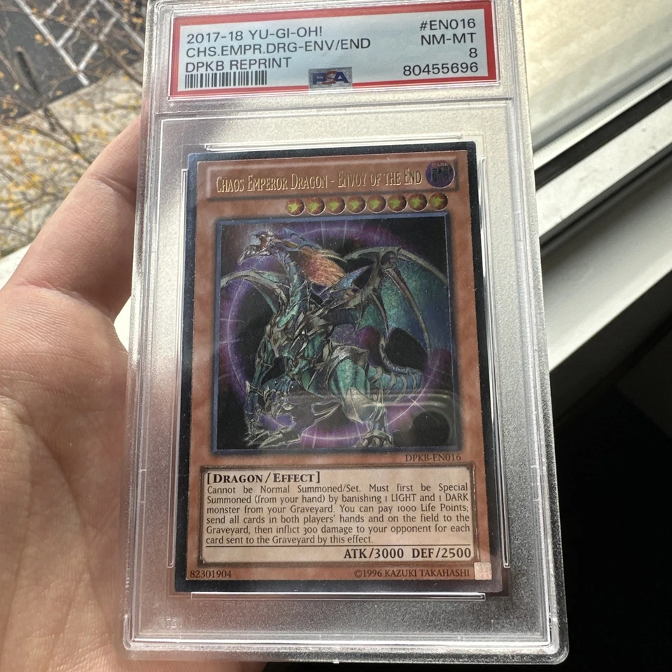 2017 YUGIOH DPKB-EN016 CHAOS EMPEROR DRAGON-ENVOY END ULTIMATE PSA 8 NM 93729165 - Image 4 of 4