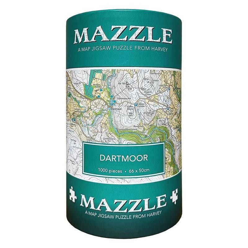 Dartmoor Map Jigsaw Puzzle Gift for Him Outdoor Walking Hiking Adventure 1000pc