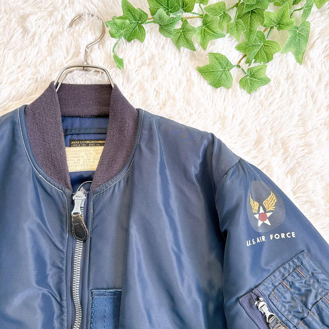Used Buzz Rickson'S B-15C Flight Jacket Ma-1 M13184 Navy _# Used Buzz Rickson'S B-15C Flight Jacket Ma-1 M13184 Navy _#