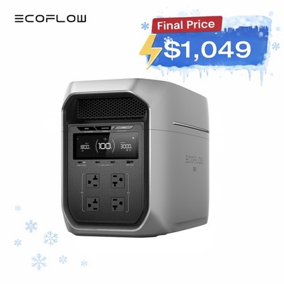 EcoFlow DELTA 3 Max Plus 3000W 2048Wh Portable Power Station Solar