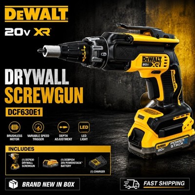    DEWALT 20V MAX Brushless Drywall Screw Gun Kit (DCF630E1)   