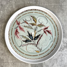 Vintage Denby Plate Stonewear Glyn Colledge Dinner Hand Painted Green 26cm