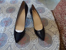 Gucci Black Patent Leather Kitten Heel Pumps Size 39.5B