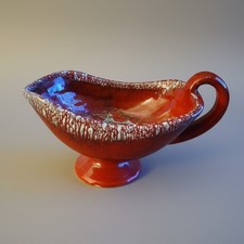Fortunata Rustic Studio Pottery Large Sauce Gravy Water Boat Dipped Tuscany 