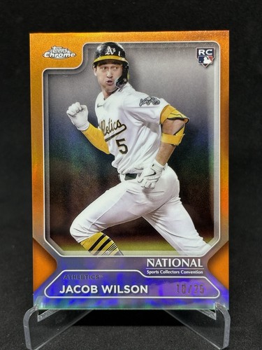 2025 Topps Chrome National NSCC Jacob Wilson RC ORANGE /25 Athletics 081325