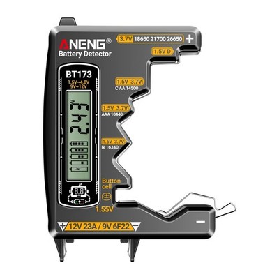 Batterietester, Universal-LCD-Display, tragbarer Batterieprüfer für C/D AA