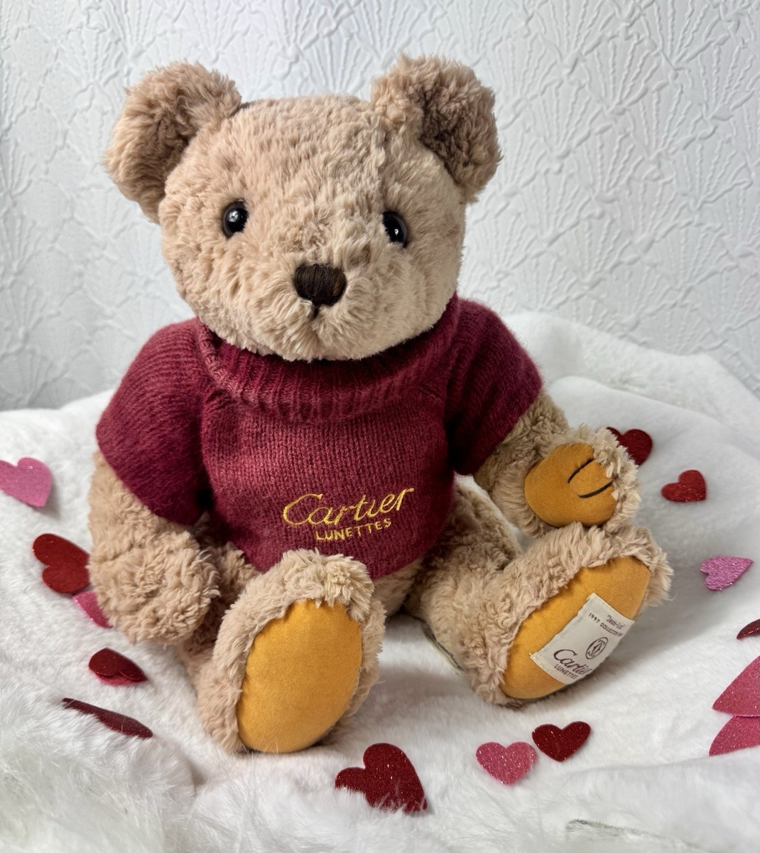 Cartier Lunettes Jean-Luc 1997 Collector Teddy Bear Plush Angora