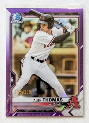 2021 Bowman Chrome Alek Thomas Purple Refractors /250 #BDC-105 Diamondbacks