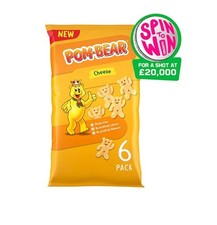 Pom-Bear Cheese Multipack Crisps 6x13g Free Postage
