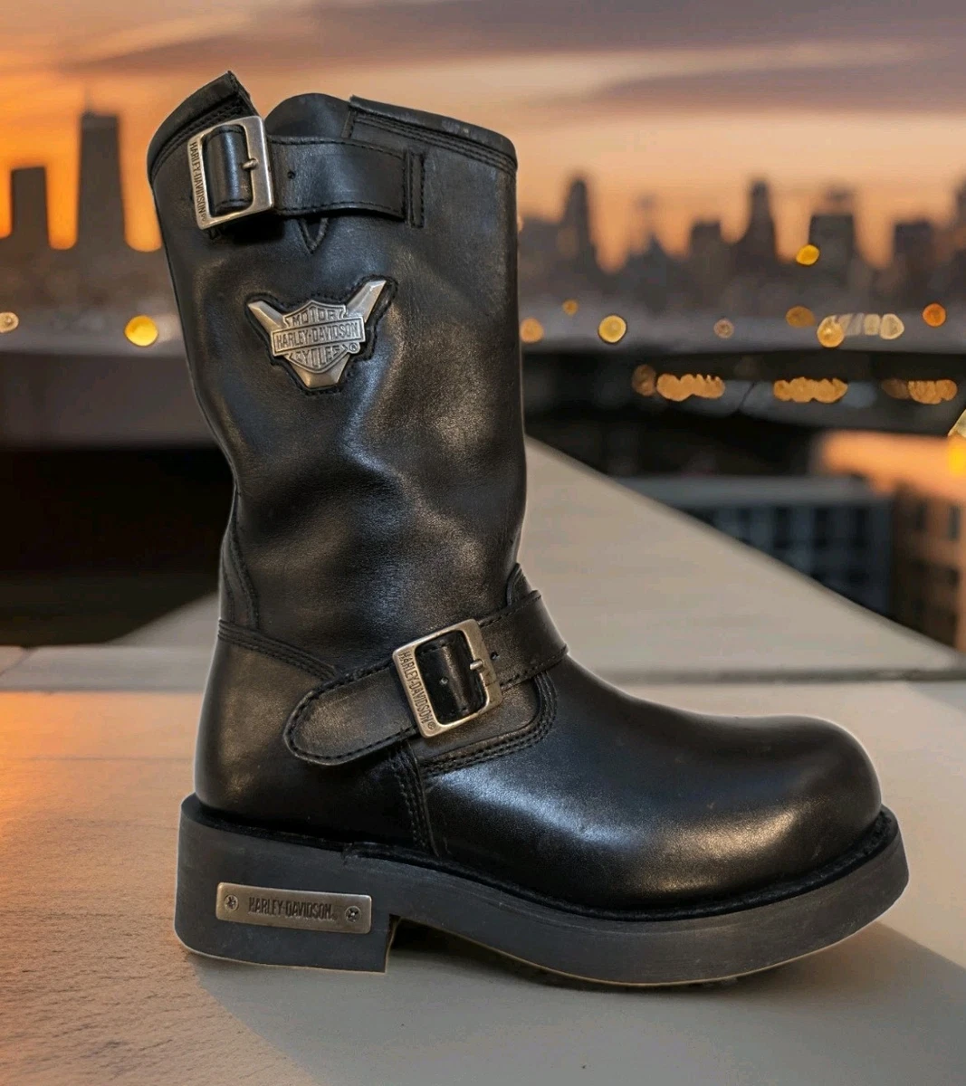 Harley-Davidson エンジニアブーツ ブラック レザー Harley-Davidson エンジニアブーツ ブラック レザー Harley-Davidson
