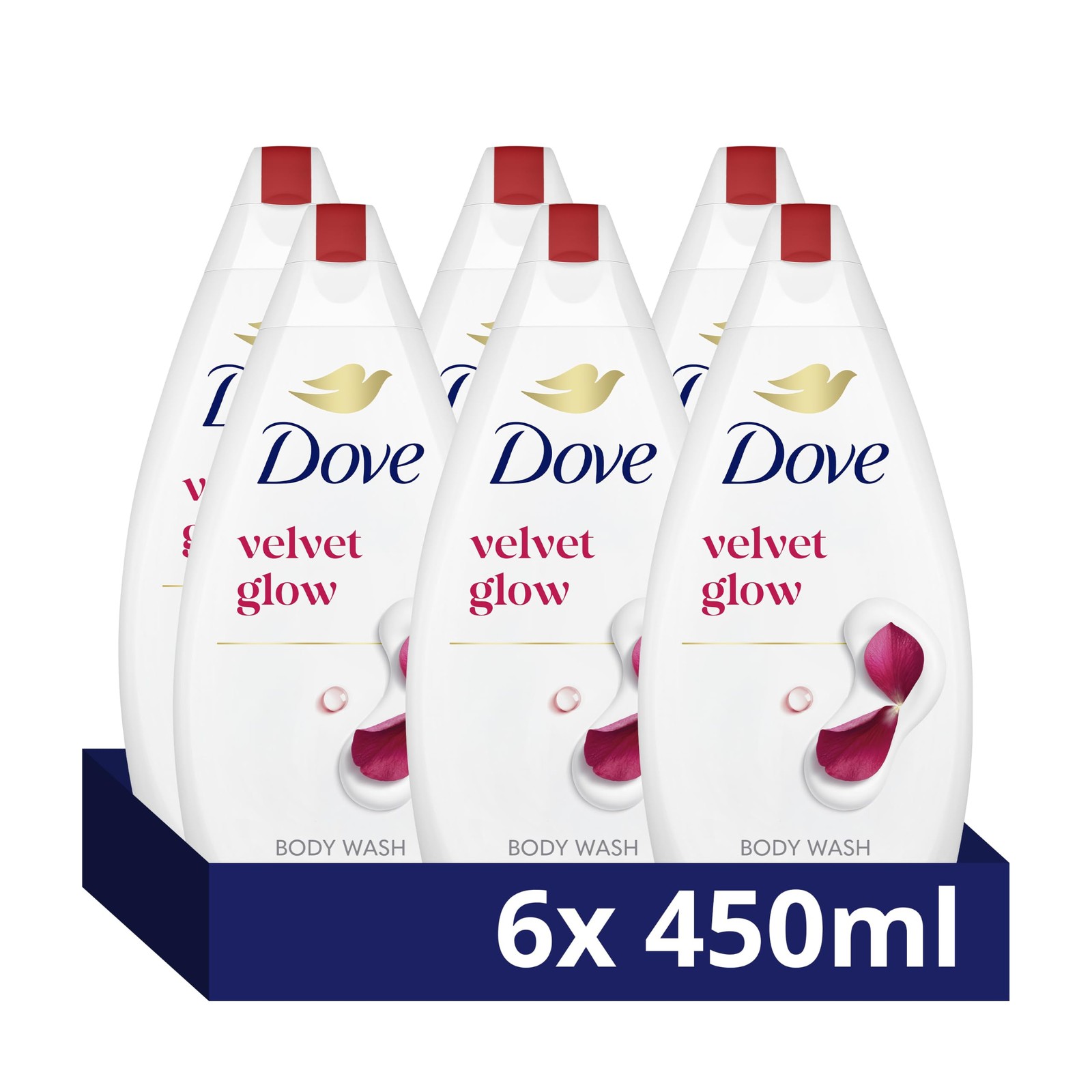 Dove Velvet Glow Body Wash Body Cleanser shower gel with plantbased moisturis...