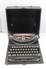Antique Remington Junior Portable Typewriter & Case Standard Glass Keys thumbnail