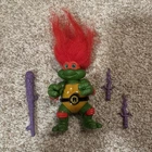 1993 Vintage TMNT Raphael Troll Doll Figure Teenage Mutant Ninja Turtles