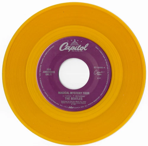 The Beatles Magical Mystery Tour / The Fool On The Hill Capitol Yellow Vinyl 45