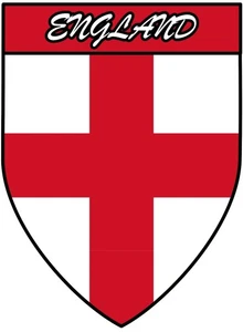 England Shield Coat of Arms Self Adhesive Vinyl Sticker