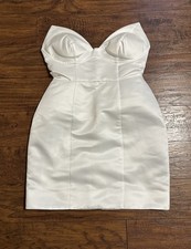 Anthropologie BHLDN Strapless Sculptural Mini Dress In Ivory - Size 0 - NWT