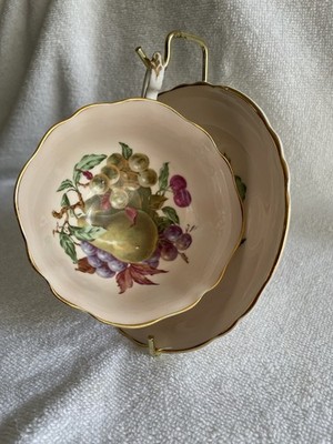 Paragon Fine Bone China Teacup & Saucer Double Warrant Pear Grapes Fruit A2193/5