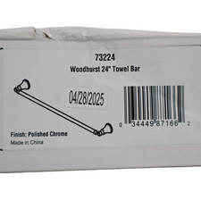 DELTA 73224 Woodhurst 24" Wall Mount Towel Bar Bath Hardware, Polished Chrome