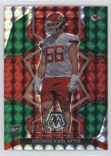 2022 Panini Mosaic Rookies Choice Red and Green Prizm George Karlaftis #377 0a6