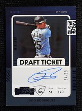 2021 Contenders Prospect Blue Draft Ticket 34/99 Julio Rodriguez Auto 04cw