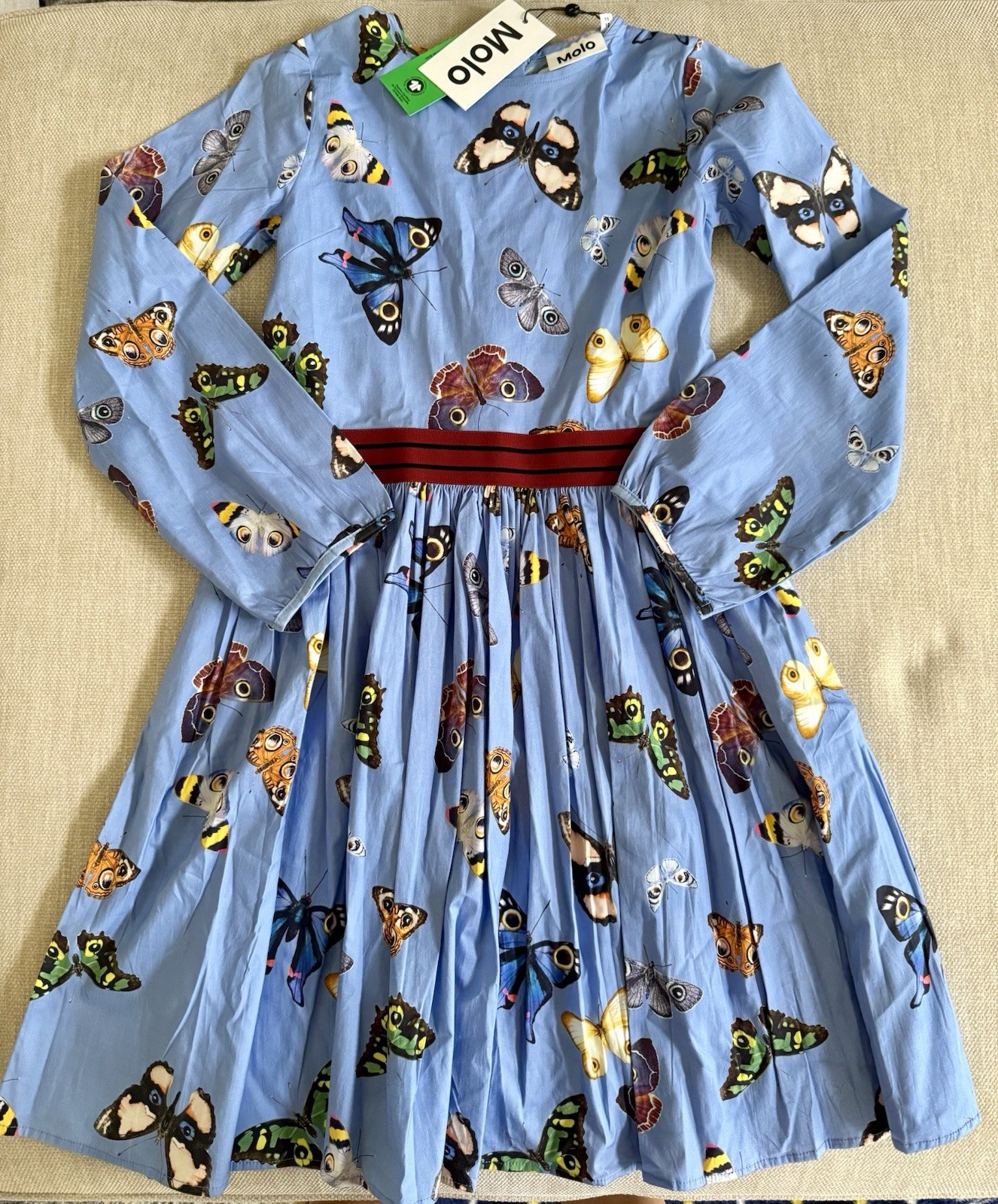 Molo Girls Butterfly Dress Size 11-12 / 146-152 NWT