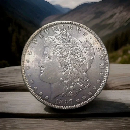 1887 BU GEM MORGAN SILVER DOLLAR UNC MS+++ U.S. MINT RARE COIN
