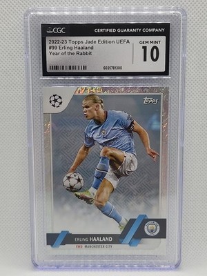 2022-23 Topps Jade Edition #99 UEFA Erling Haaland Year Of The Rabbit /99 GEM 💎