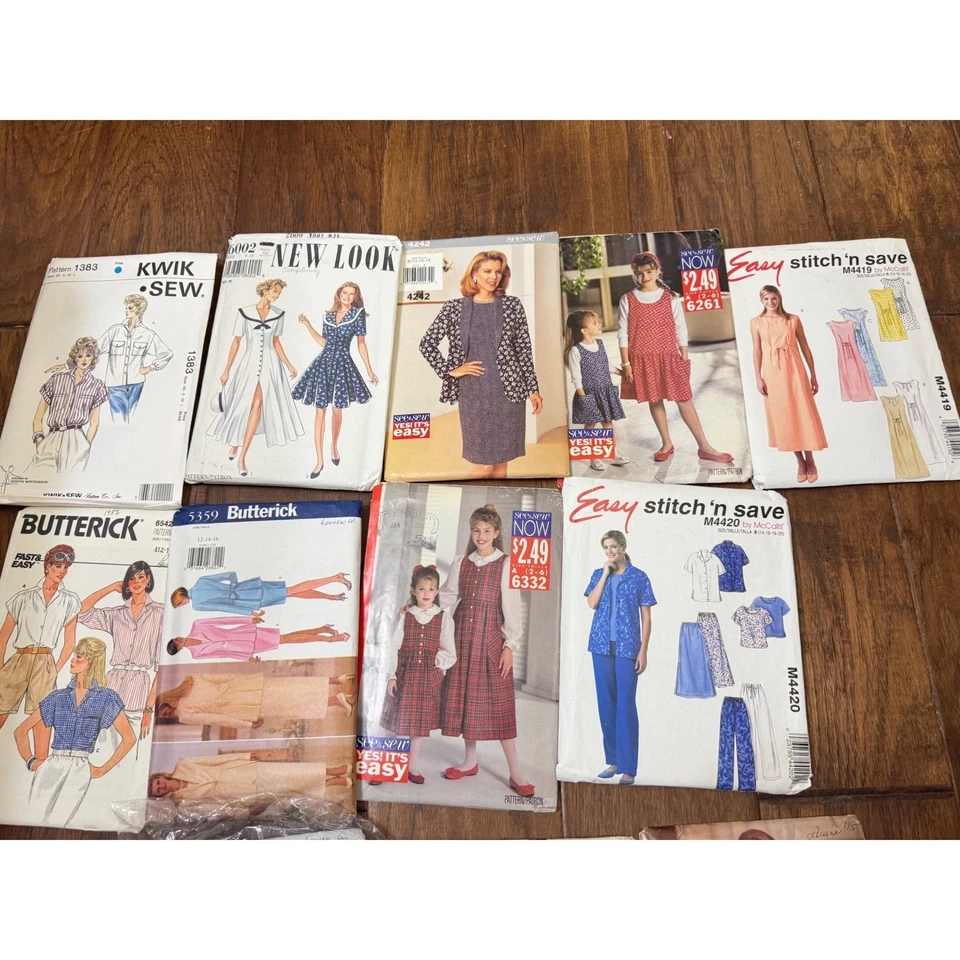 Butterick Kwik Sew New Look Easy Simplicity Sewing Patterns Assorted Styles Lot - Image 3 of 3