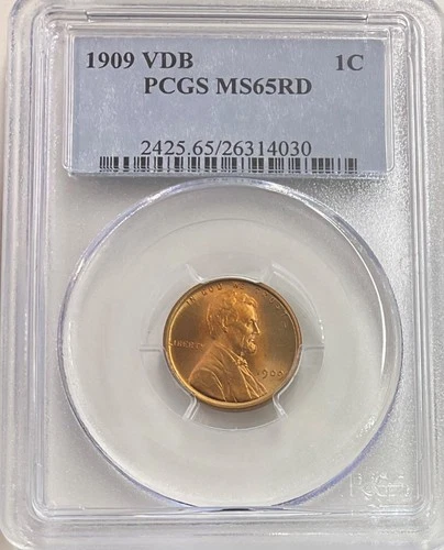 1909 VDB PCGS MS65 RED Lincoln Cent