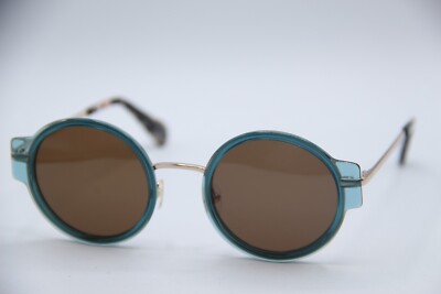 NEW WOOW OPTICAL SUPER EDGY 1 2900 BLUE GOLD AUTHENTIC SUNGLASSES 47-21