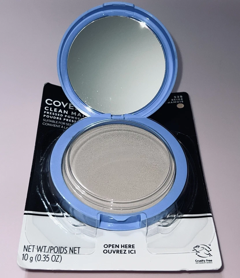 Covergirl Pressed Powder Buff Beige #525 Clean Matte Oil Control Blue NEW! - Image 2 of 4